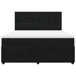 vidaXL Sommier à lattes de lit avec matelas Noir 180x200 cm Velours