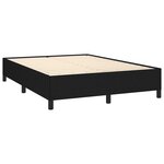 vidaXL Sommier à lattes de lit avec matelas Noir 140x200 cm Tissu