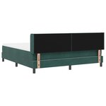 Lit Box Spring vidaXL avec Matelas Vert Foncé 180x200 cm Velours