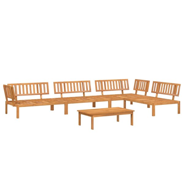 vidaXL Salon palette de jardin 5 Pièces bois d'acacia massif