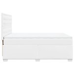 vidaXL Sommier à lattes de lit avec matelas Blanc 140x200cm Similicuir