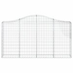 vidaXL Paniers à gabions arqués 10 Pièces 200x30x100/120 cm Fer galvanisé