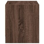 vidaXL Tables de chevet et portes vitrées 2Pièces chêne marron 35x37x42cm