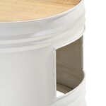 vidaXL Tables de bar forme tambour 3 Pièces bois de manguier massif brut
