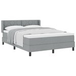 Lit à sommier vidaXL avec matelas gris clair 140x190 cm tissu