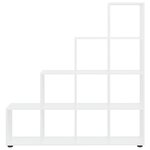 vidaXL Bibliothèque escalier Blanc brillant 142 cm Bois d'ingénierie