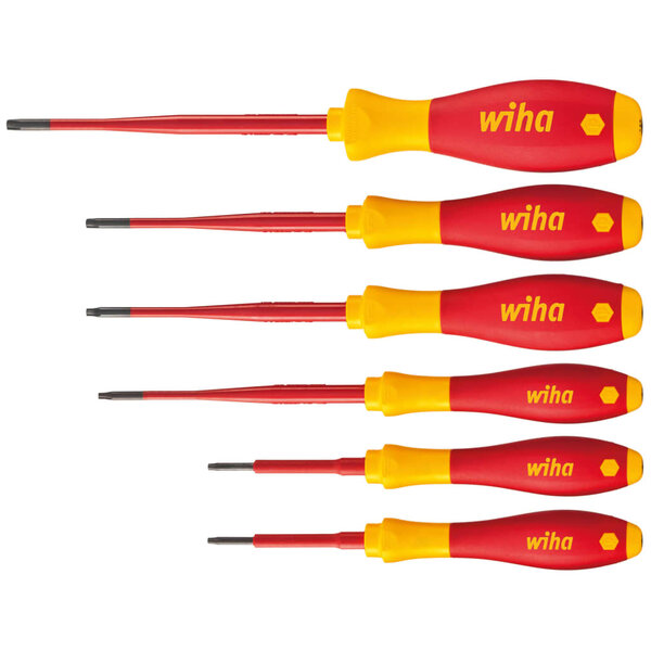 Wiha ensemble de tournevis torx 6 pièces softfinish électrique à fente