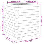 vidaXL Jardinière 40x40x49 5 cm bois de pin imprégné