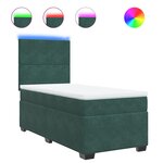 vidaXL Sommier à lattes de lit avec matelas Vert foncé 90x190 cm