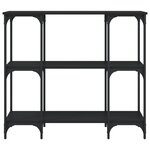 vidaXL Table console noir 102x35x90 cm bois d'ingénierie