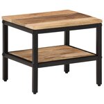 vidaXL Table basse 35x35x30 cm bois de manguier massif brut