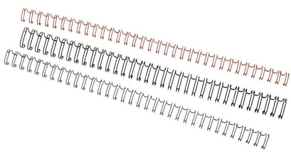 Lot de 100 Peignes métalliques WireBind format A4 capacité 35 feuilles 5mm blanc GBC