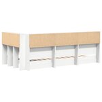 vidaXL Lit bibliothèque blanc 100x200 cm en bois laminé