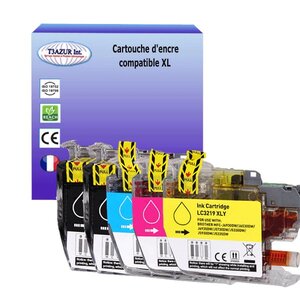 T3AZUR Lot de 5 Cartouches compatibles avec Brother LC3217 / LC3219XL