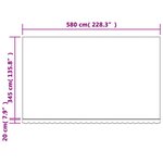 vidaXL Tissu de remplacement pour auvent rayures multicolores 6x3 5 m