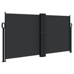 vidaXL Auvent latéral rétractable noir 120x1000 cm