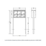 Bloc collectif Leabox 3x2  grade 3  simple face  extérieur  fixation sur pieds à sceller  vert mousse ral 6005 finition brillante