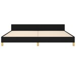 vidaXL Cadre de lit sans matelas noir 200x200 cm tissu