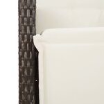 vidaXL Ensemble à manger de jardin 5 Pièces et coussins marron poly rotin