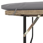 vidaXL Canapé de jardin avec coussins 2 places beige résine tressée