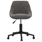 vidaXL Chaise pivotante de salle à manger Gris foncé Velours