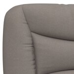 vidaXL Coussin de tête de lit taupe 180 cm tissu