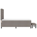 vidaXL Lit à ressort avec matelas et banc taupe 100x200 cm en tissu