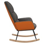 vidaXL Chaise à bascule Gris foncé Tissu
