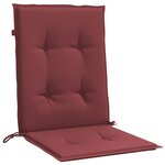 vidaXL Coussins de chaise dossier bas lot de 6 rouge bordeaux mélangé