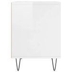 vidaXL Tables de chevet 2 Pièces blanc brillant 40x35x50 cm
