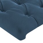 vidaXL Tête de lit à LED Bleu foncé 203x16x78/88 cm Velours