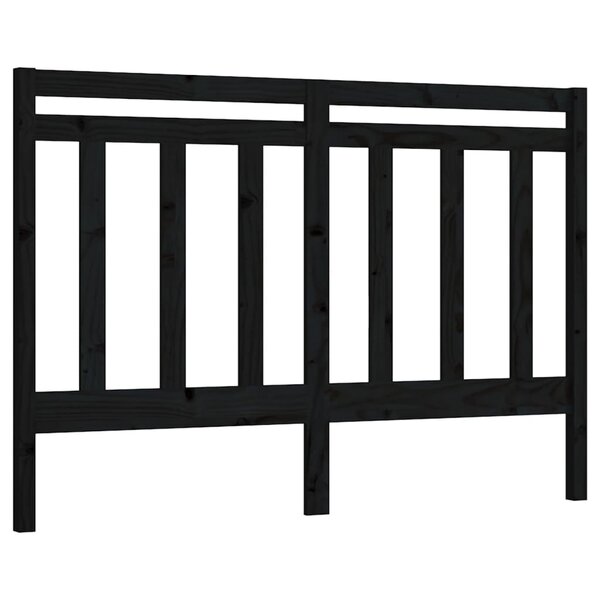 vidaXL Tête de lit Noir 156x4x100 cm Bois massif de pin
