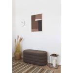 Horloge murale organique Vienna ciment blanc cassé 28 x 33 cm
