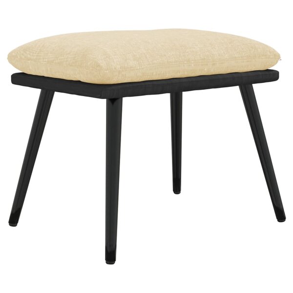 vidaXL Repose-pied Crème 45x29 5x35 cm Tissu et similicuir