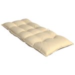 vidaXL Coussins de chaise à dossier haut lot de 2 beige tissu oxford