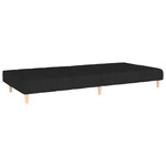 vidaXL Canapé-lit à 2 places noir tissu