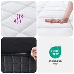 vidaXL Matelas à ressorts ensachés dureté moyenne 140x190 cm