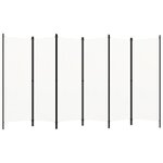 vidaXL Cloison de séparation 6 panneaux Blanc 300x180 cm