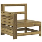 vidaXL Salon de jardin 7 Pièces bois de pin imprégné