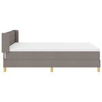 vidaXL Lit à ressort avec matelas taupe 160x200 cm en tissu
