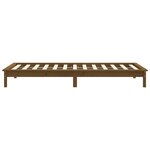 vidaXL Cadre de lit Marron miel 75x190 cm Bois pin massif Petit simple
