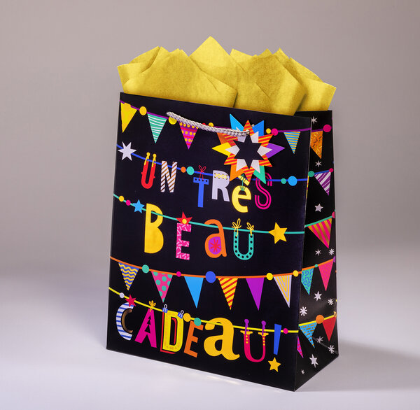 Sac cadeau fanion gml 26 x h 32,5
