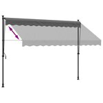 vidaXL Auvent rétractable anthracite 300x150 m tissu et acier