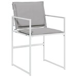 vidaXL Ensemble à manger de jardin avec coussins 11Pièces blanc textilène