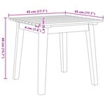 Chaises de jardin vidaXL avec table 3 Pièces Noir et Blanc en acacia massif