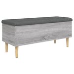 vidaXL Banc de rangement sonoma gris 102x42x46 cm bois d'ingénierie