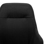 vidaXL Chaise à bascule Noir Tissu