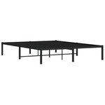 vidaXL Cadre de lit métal noir 150x200 cm