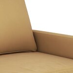 vidaXL Canapé à 3 places Marron 180 cm Velours