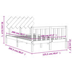 vidaXL Cadre de lit sans matelas 120x200 cm bois de pin massif